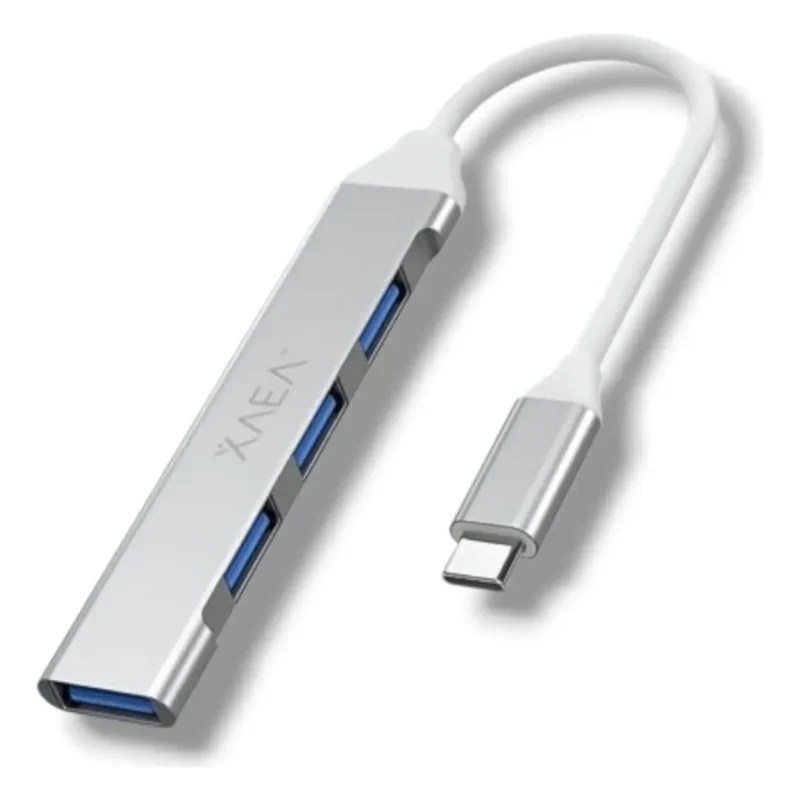 Adaptador Hub 4 puertos USB 3.0 a USB-C